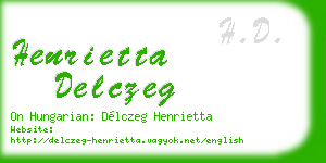 henrietta delczeg business card